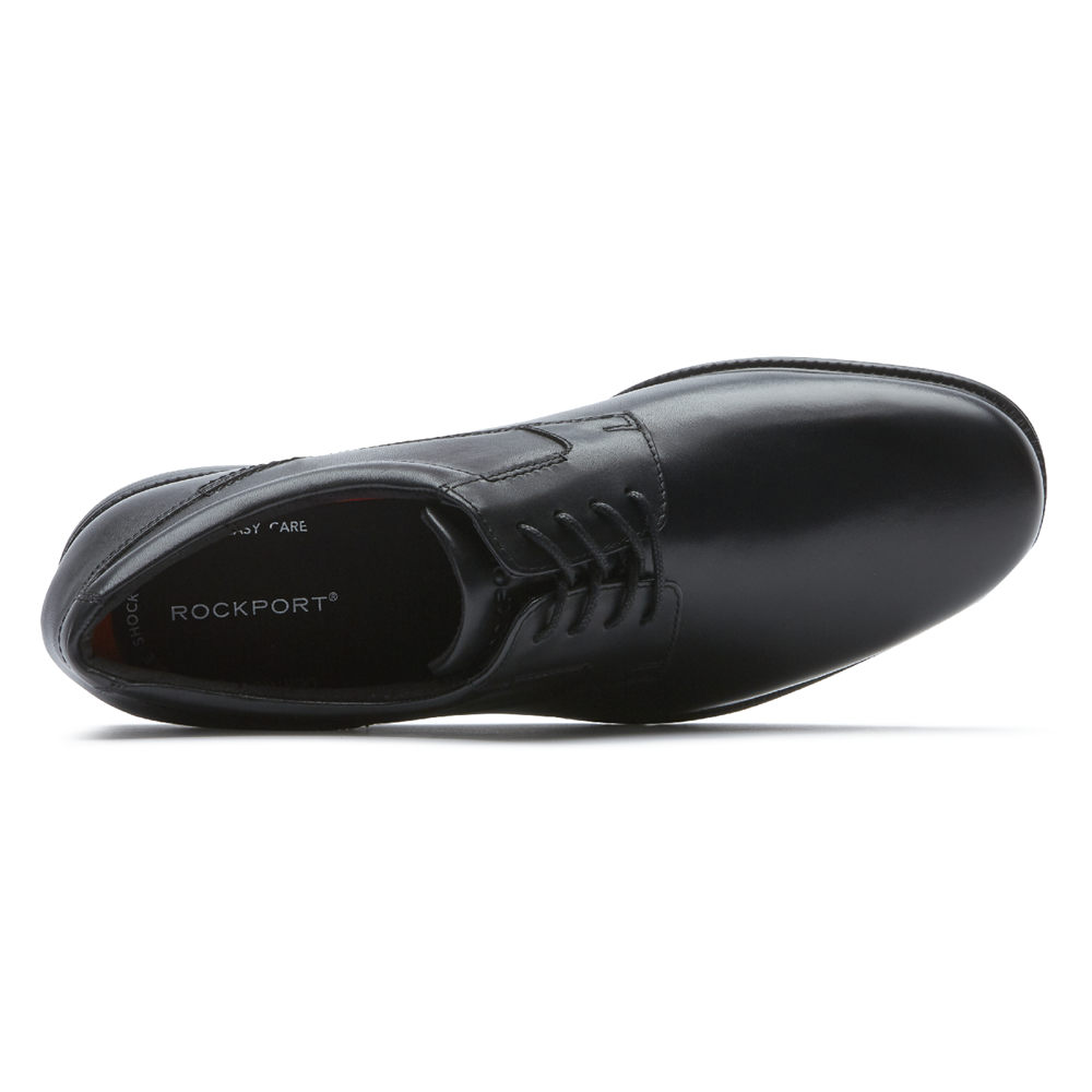 Rockport Oxfords Herre Svart - Charles Road Plain Toe - VUMR32147